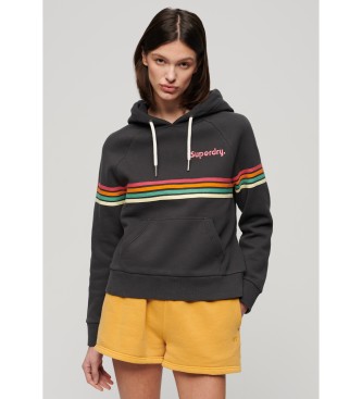 Superdry Sudadera Rainbow negro