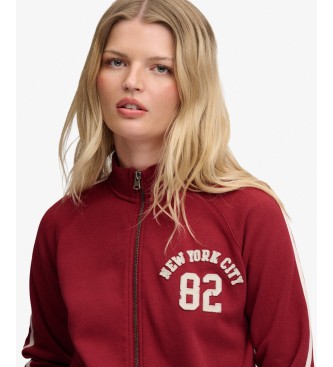 Superdry Athletic Applique burgundy sweatshirt
