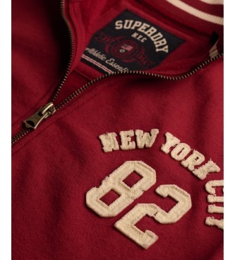 Superdry Athletic Applique burgundy sweatshirt