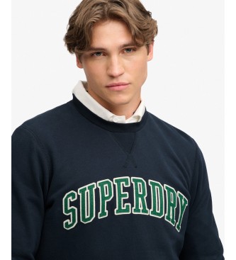 Superdry Sudadera Athletic Applique Relaxed marineblå
