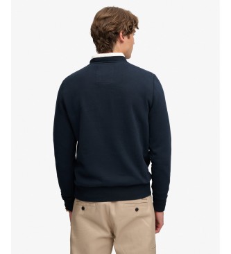 Superdry Sudadera Athletic Applique Relaxed marineblå