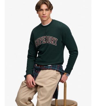 Superdry Grøn Athletic Applique Relaxed-sweatshirt