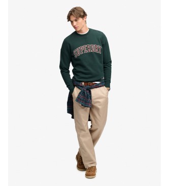 Superdry Grøn Athletic Applique Relaxed-sweatshirt