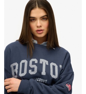 Superdry Bluza Athletic Oversized granatowa