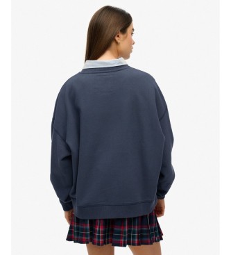 Superdry Bluza Athletic Oversized granatowa