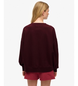 Superdry Athletic Relaxed-sweatshirt i bordeauxrød