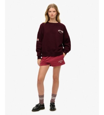 Superdry Athletic Relaxed-sweatshirt i bordeauxrød