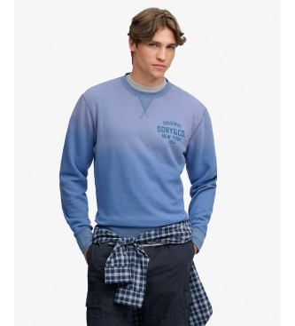Superdry Blå Block Text-sweatshirt