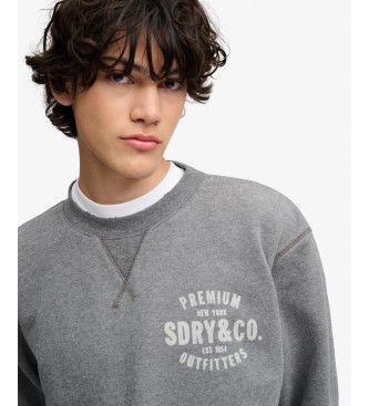 Superdry Grå Block Text sweatshirt