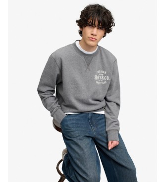 Superdry Grå Block Text sweatshirt