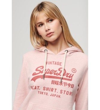 Superdry Heritage klassisk sweatshirt rosa