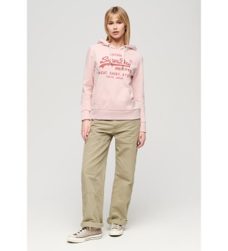 Superdry Sweatshirt clssica Heritage cor-de-rosa