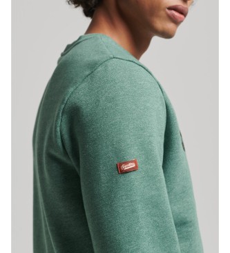 Superdry Classic crew neck sweatshirt with logo Core green