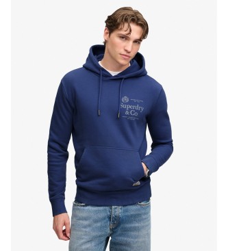 Superdry 1954 Company Relaxed hættetrøje, blå