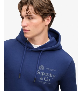 Superdry 1954 Company Relaxed hættetrøje, blå