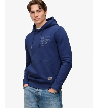 Superdry 1954 Company Relaxed hættetrøje, blå