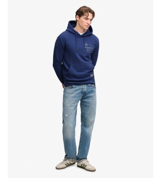 Superdry 1954 Company Relaxed hættetrøje, blå