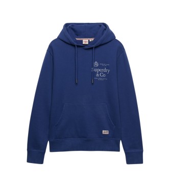 Superdry 1954 Company Relaxed hættetrøje, blå