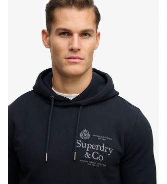 Superdry Hættetrøje 1954 Company Relaxed marineblå