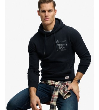Superdry Hættetrøje 1954 Company Relaxed marineblå
