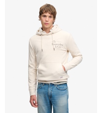 Superdry Hættetrøje fra 1954 Company, Relaxed, beige