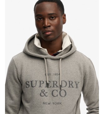 Superdry 1954 Company Relaxed hættetrøje, grå