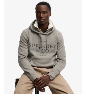Superdry 1954 Company Relaxed hættetrøje, grå