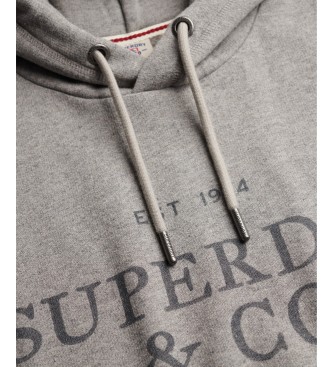 Superdry 1954 Company Relaxed hættetrøje, grå