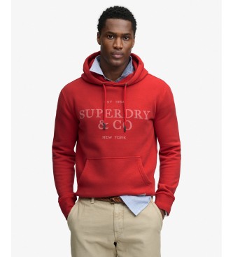Superdry 1954 Company Relaxed hættetrøje, rød