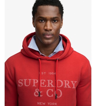 Superdry 1954 Company Relaxed hættetrøje, rød