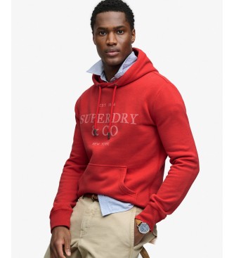 Superdry 1954 Company Relaxed hættetrøje, rød
