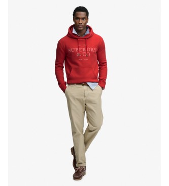 Superdry 1954 Company Relaxed hættetrøje, rød