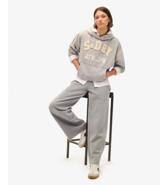 Superdry Grey Athletic Oversized Hooded Top
