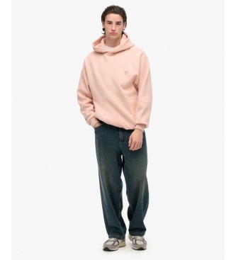 Superdry Felpa con cappuccio rosa oversize senza maniche