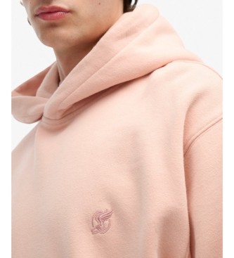 Superdry Felpa con cappuccio rosa oversize senza maniche