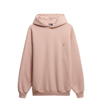 Superdry Felpa con cappuccio rosa oversize senza maniche