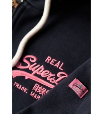 Superdry Sweatshirt med marinebl neongrafik