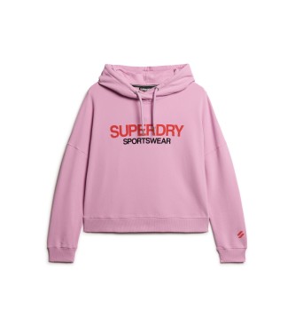 Superdry Sudadera logo Sportswear rosa