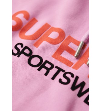 Superdry Sudadera logo Sportswear rosa