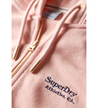 Superdry Sweatshirt com logtipo essencial cor-de-rosa