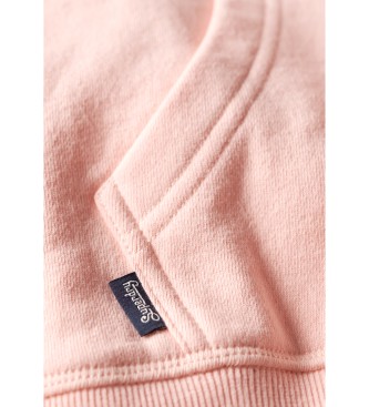 Superdry Bluza z logo Essential różowa