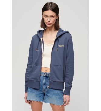 Superdry Essential sweatshirt med logotyp marinbl