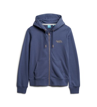 Superdry Essential sweatshirt med logotyp marinbl