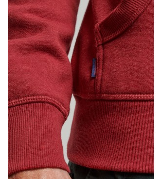 Superdry Felpa con cappuccio con zip e logo vintage ricamato rosso