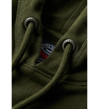 Superdry Long-sleeved hooded sweatshirt with green embroidery