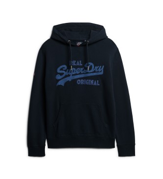 Superdry Langrmeliges Sweatshirt mit marineblauer Stickerei