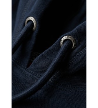 Superdry Camisola de manga comprida com bordado em azul-marinho