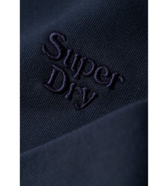 Superdry Marineblaues Kapuzensweatshirt mit gewaschenem Vintage-Effekt