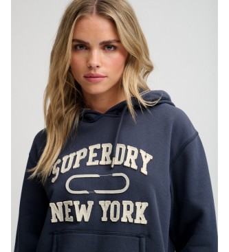 Superdry Sweat à capuche Applique Crop marine