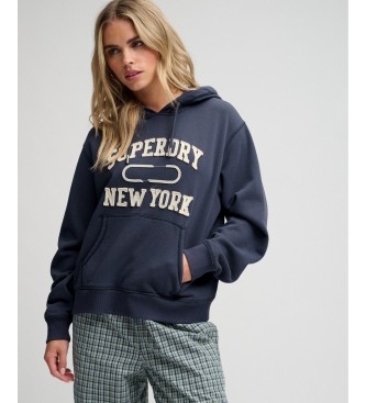 Superdry Sweat à capuche Applique Crop marine